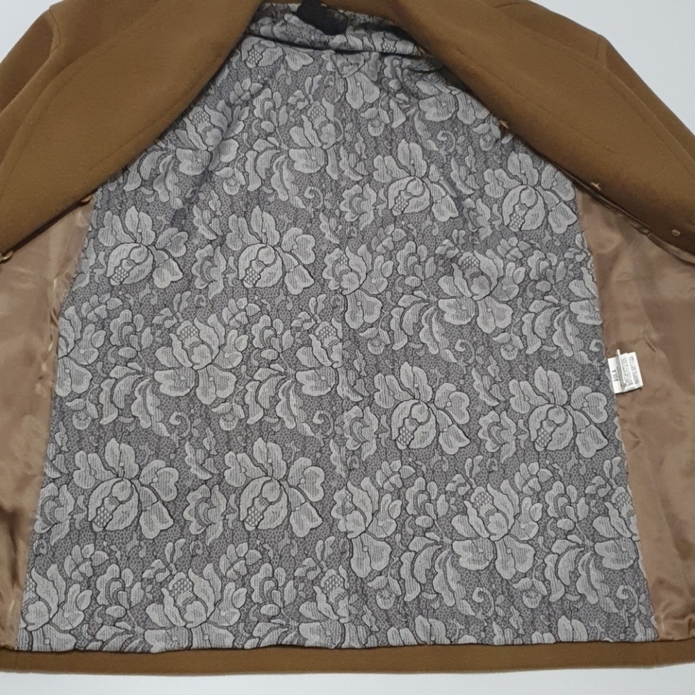 AULA 100% Wool Peanut Brown Blazer Coat - Picture 8 of 10